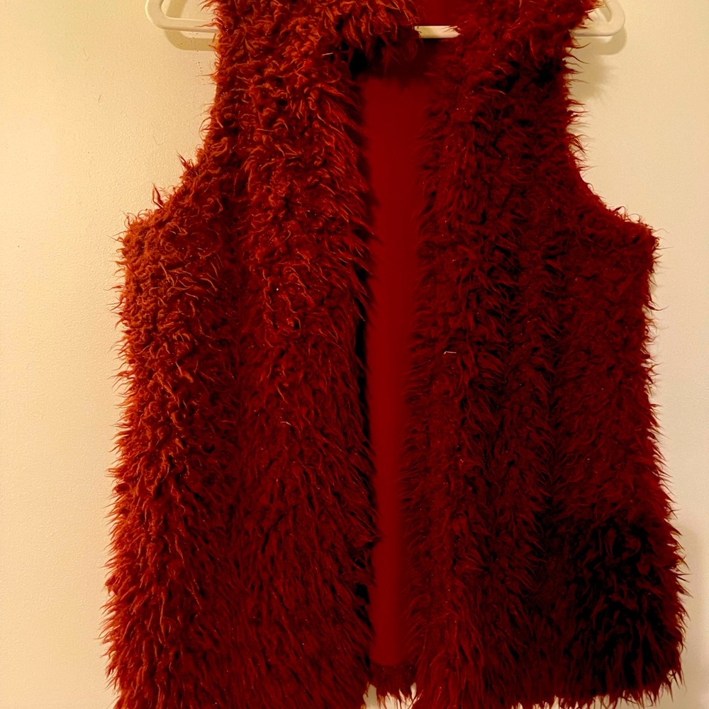 Dark burgundy vest